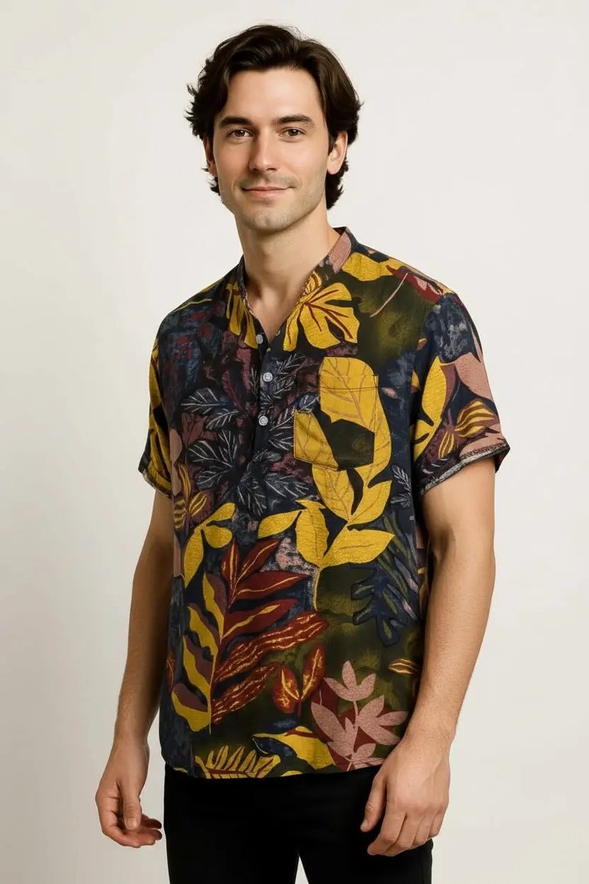 Multi-Colored Leaf Shirt - Dan Flashes